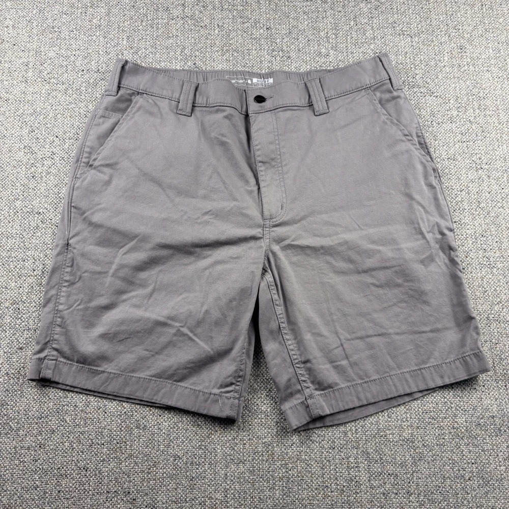 Carhartt Relaxed Fit Force Canvas Work Shorts Gray Mens Size 36